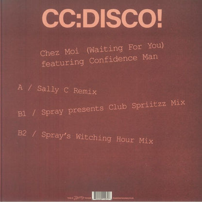 CC:DISCO! Confidence Man – Chez Moi (Waiting For You) (12", Phantasy Sound, 2026) Back Cover