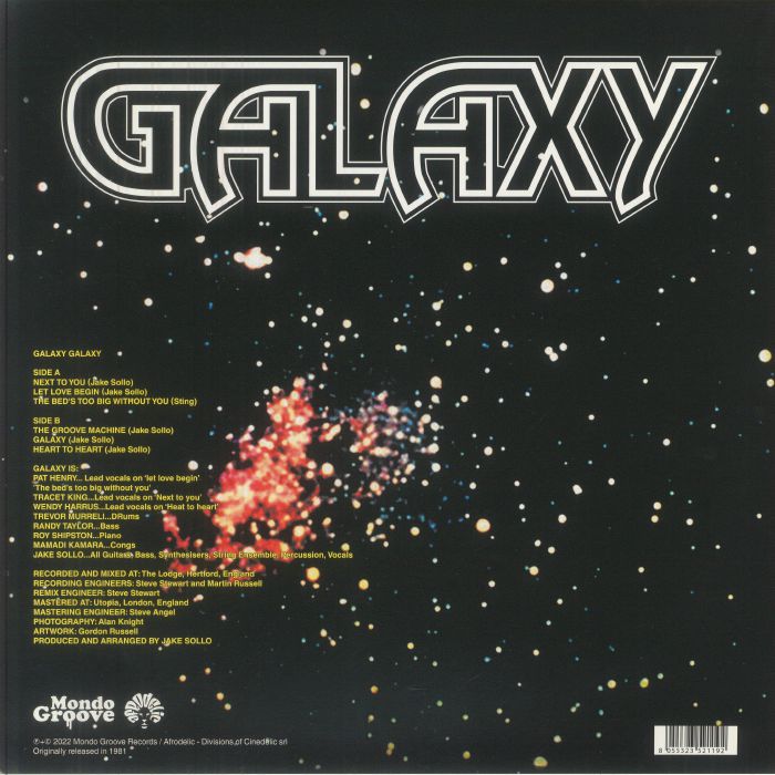 Galaxy – Galaxy (reissue) (LP, Afrodelic, 2026) Back Cover
