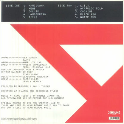 Sly & The Revolutionaries Jah Thomas – Black Ash Dub (LP, Red, JAMDUNG, 2025) Back Cover