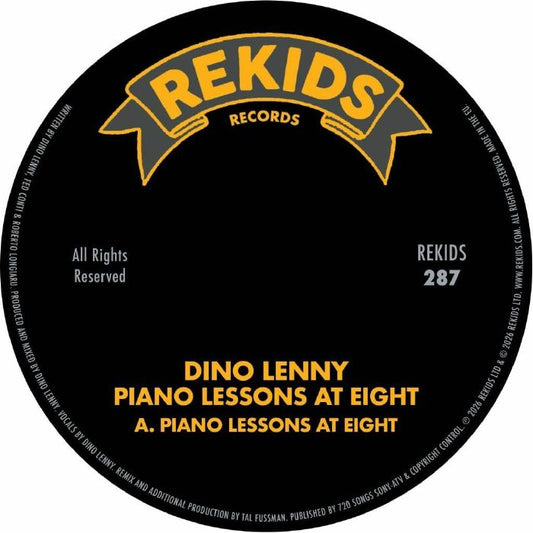 Dino Lenny – Piano Lessons At Eight (12", REKIDS, 2026) Front Cover