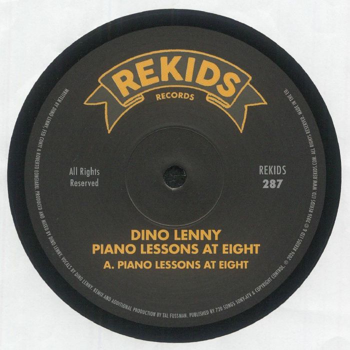 Dino Lenny – Piano Lessons At Eight (12", REKIDS, 2026) Front Cover