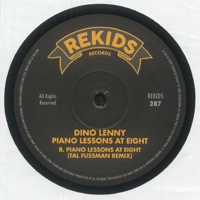 Dino Lenny – Piano Lessons At Eight (12", REKIDS, 2026) Back Cover