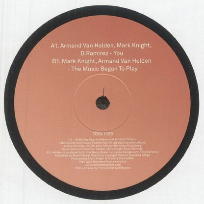 Armand Van Helden , Mark Knight , D. Ramirez – You / The Music Began To Play (12", Toolroom Records, 2026) Back Cover
