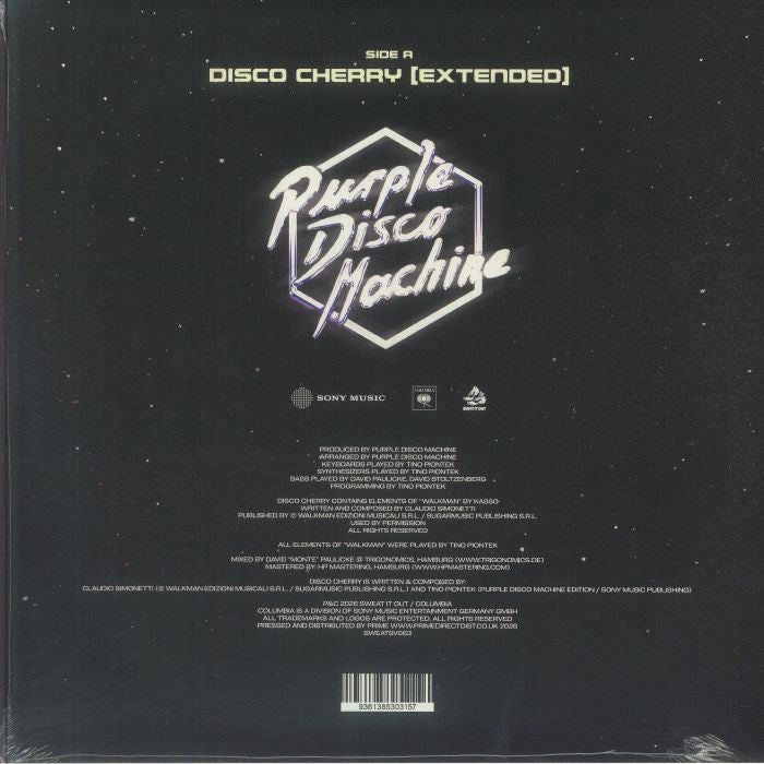 Purple Disco Machine – Disco Cherry (12", Purple Cherry, Sweat It Out!, 2026) Back Cover