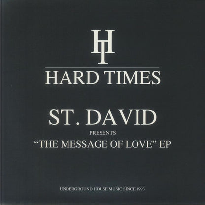 St. David – Message Of Love EP (12", Hard Times, 2026) Front Cover