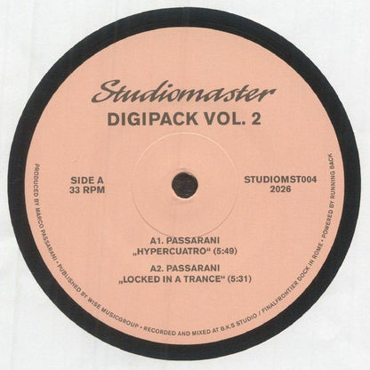 Passarani Analog Fingerprints PSS2099 – Digipack Vol. 2 (12", Studiomaster, 2026) Front Cover