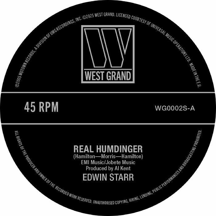 Edwin Starr / Edwin Starr feat. The Fantastic Four – Real Humdinger (7", White, West Grand, 2026) Front Cover