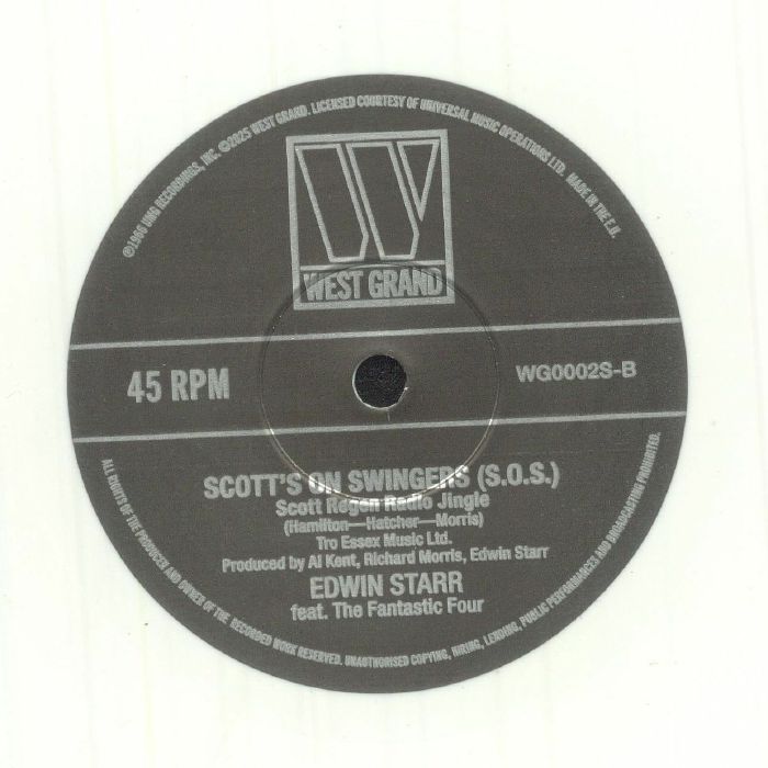 Edwin Starr / Edwin Starr feat. The Fantastic Four – Real Humdinger (7", White, West Grand, 2026) Back Cover
