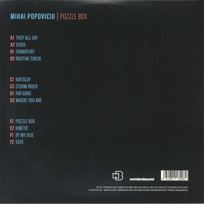 Mihai Popoviciu – Puzzle Box (3x12", 180g, Sky Blue, Bondage Music, 2026) Back Cover