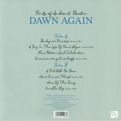 Dawn Again – Pints of Ambient Nectar (LP, Hell Yeah Recordings, 2026) Back Cover