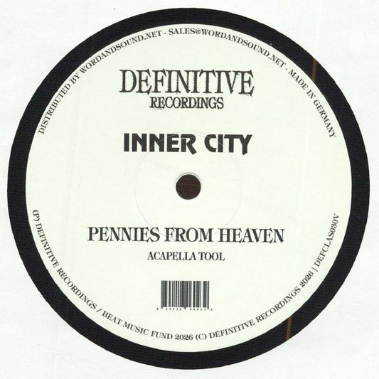 Inner City – Pennies From Heaven (12", Definitive Recordings, 2026) Front Cover
