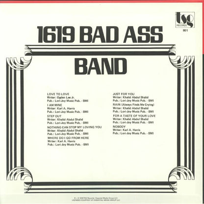 1619 Bad Ass Band – 1619 Bad Ass Band (LP, TSG Records, 2026) Back Cover