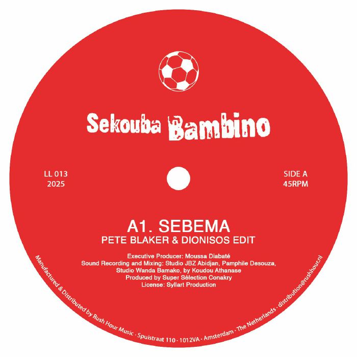 Sekouba Bambino – Sebema (Pete Blaker & Dionisos Edit) (12", LL Series, 2025) Front Cover