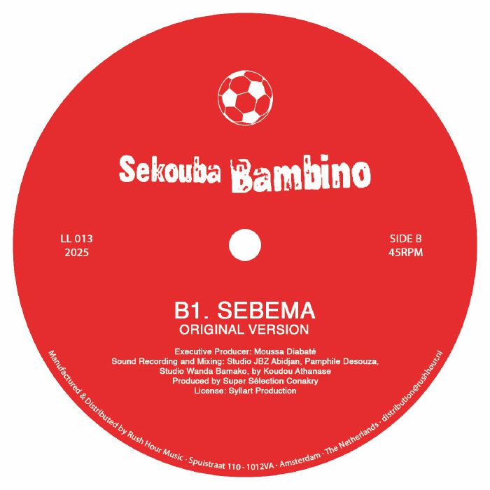 Sekouba Bambino – Sebema (Pete Blaker & Dionisos Edit) (12", LL Series, 2025) Back Cover