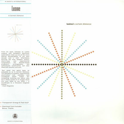 L'usine – A Certain Distance (12"+12", Transparent Orange+Transparent Teal, Ghostly International, 2026) Front Cover