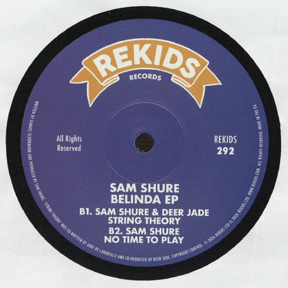 Sam Shure – Belinda EP (12", REKIDS, 2026) Back Cover