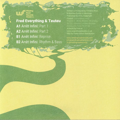 Fred Everything / Teuteu – Arret Infini (12", Winding Road, 2026) Back Cover