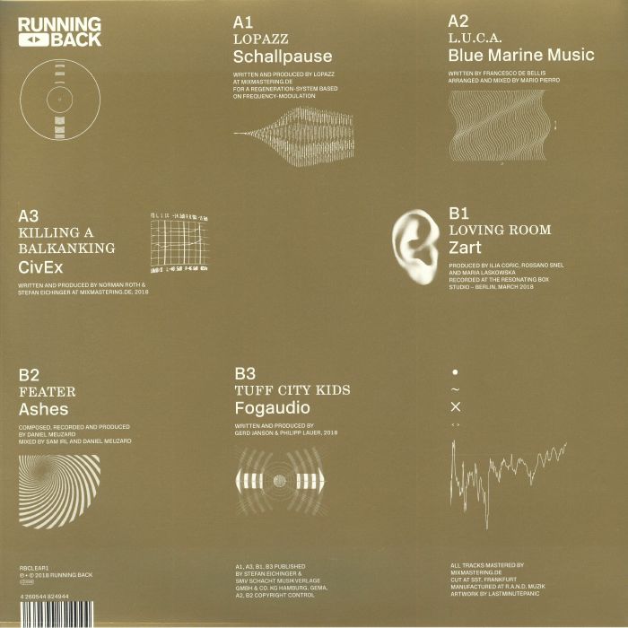 Various – Clearaudio Anniversary Record (LP, Running Back, 2018) Back Cover