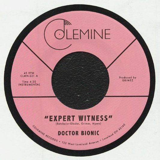 Doctor Bionic – Expert Witness (7", Colemine, 2026) Front Cover