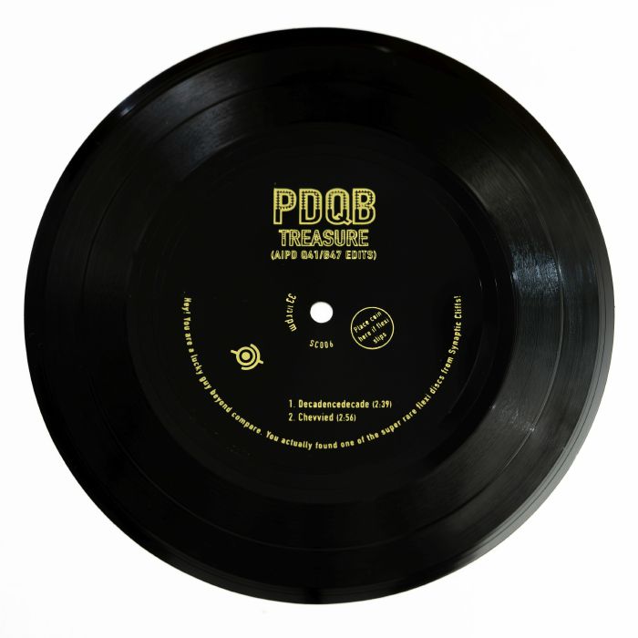 PDQB – Treasure (AIPD Q41/B47 Edits) (7", Synaptic Cliffs, 2025) Front Cover