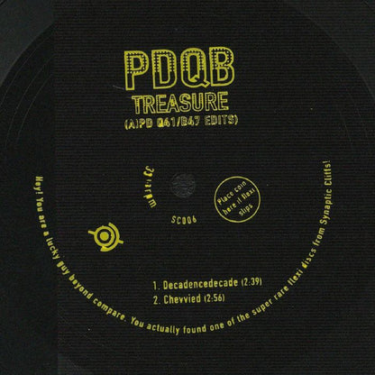 PDQB – Treasure (AIPD Q41/B47 Edits) (7", Synaptic Cliffs, 2025) Front Cover