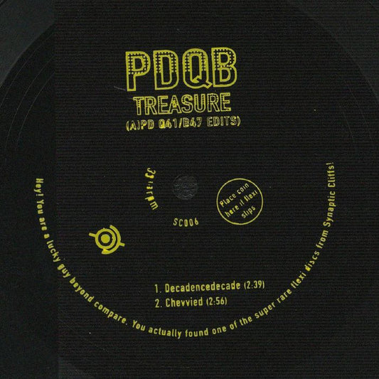 PDQB – Treasure (AIPD Q41/B47 Edits) (7", Synaptic Cliffs, 2025) Front Cover