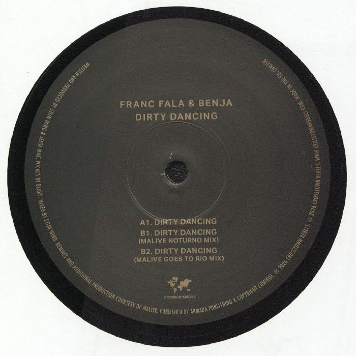 Franc Fala & Benja – Dirty Dancing (12", Crosstown Rebels, 2026) Back Cover