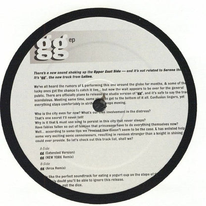 Lolina – gg EP (12", Relaxin Records, 2026) Back Cover