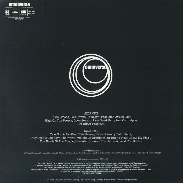Marc Mac – All Power To The People (LP, 180gram, Omniverse, 2026) Back Cover