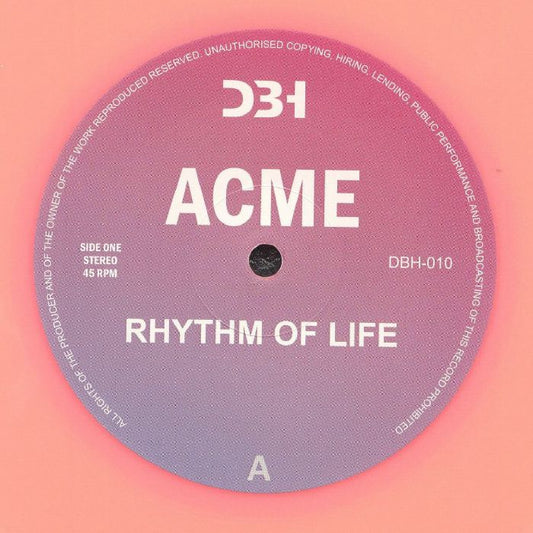 ACME – Rhythm Of Life (12", Pink, DBH Music, 2026) Front Cover