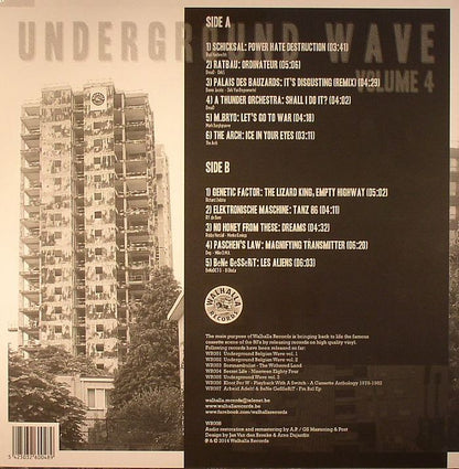 Various – Underground Wave Volume 4 (LP, Walhalla Records, 2025) Back Cover