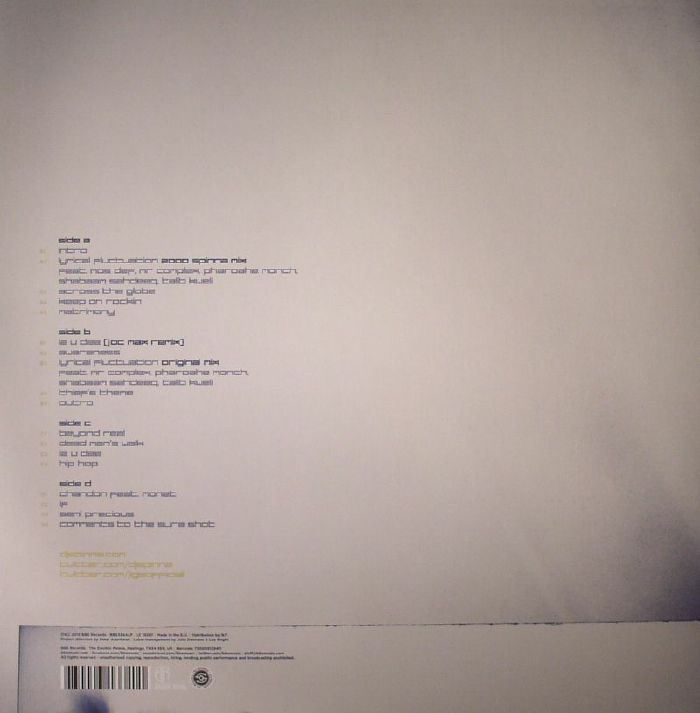 Jigmastas – Grassroots (The Prologue) (2xLP, Gatefold, BBE, 2015) Back Cover