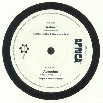 Ayaléw Mèsfin Black Lion Band Mulatu Astatke Feqadu Amdé-Mesqel – Gèdawo / Asmarina (7", Mr Bongo, 2016) Front Cover