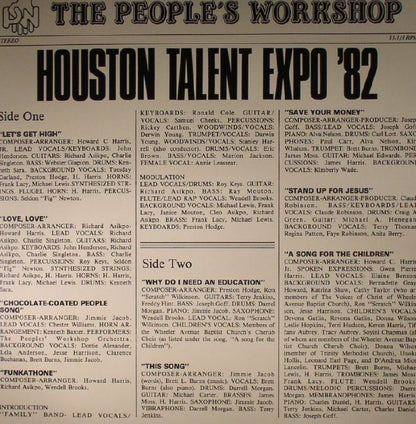 The People's Workshop – Houston Talent Expo '82 (LP, BBE, 2016) Front Cover