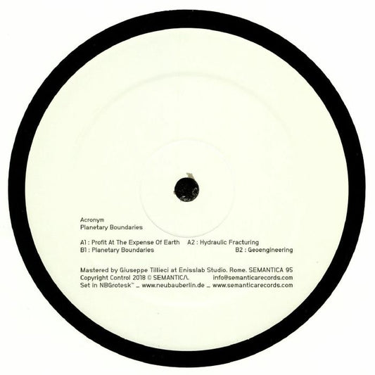 Acronym - Planetary Boundaries (12")