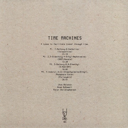 Time Machines – Time Machines (2xLP, Clear Purple, Dais Records, 2023) Back Cover