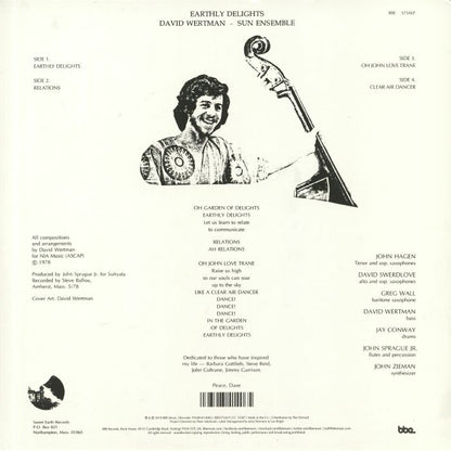 David Wertman Sun Ensemble – Earthly Delights (2xLP, Gatefold, BBE, 2019) Back Cover
