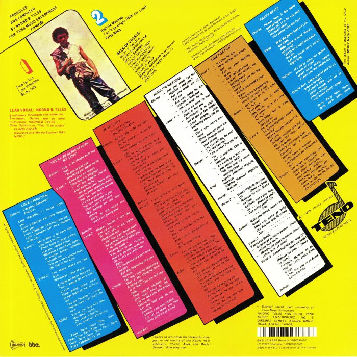 Nkono Teles – Party Beats (LP, BBE, 2019) Back Cover