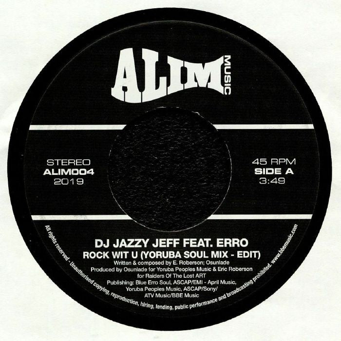 DJ Jazzy Jeff Feat. Erro - Rock Wit U (7")