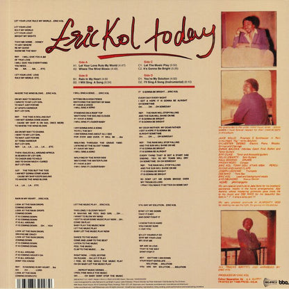 Eric Kol – Today (2x12", BBE, 2019) Back Cover
