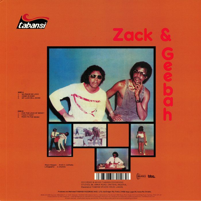 Zack & Gebah – For The Love Of Money (LP, BBE, 2019) Back Cover