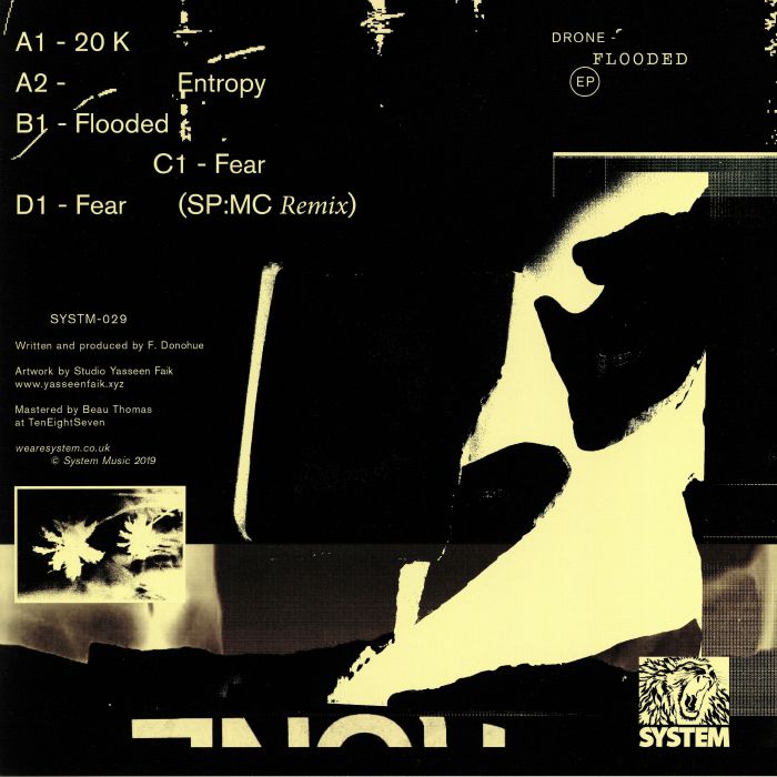 Drone – Flooded EP (2x12", System Music, 2020) Back Cover