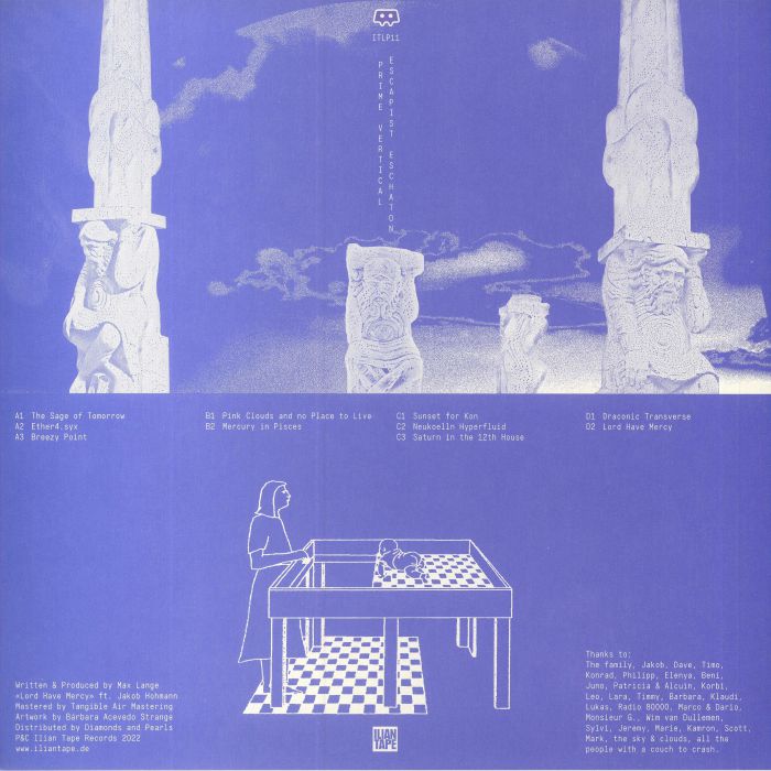 Prime Vertical – Escapist Eschaton (2xLP, 180g, Ilian Tape, 2022) Back Cover