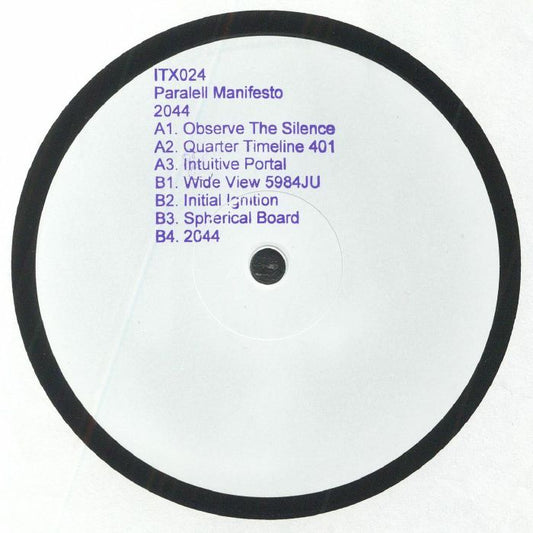 Paralell Manifesto – 2044 (12", Ilian Tape, 2022) Front Cover