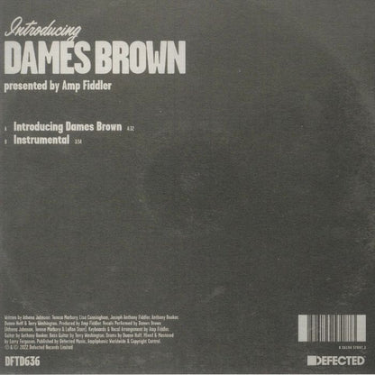 Dames Brown Presented By Amp Fiddler - Introducing Dames Brown (7")