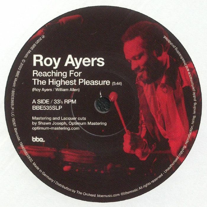 Roy Ayers – Reaching For The Highest Pleasure / I Am Your Mind Part 2 (Pépé Bradock Main Mix) (10", BBE, 2022) Front Cover