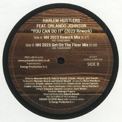 Harlem Hustlers Feat. Orlando Johnson - You Can Do It (2023 Rework) (12")