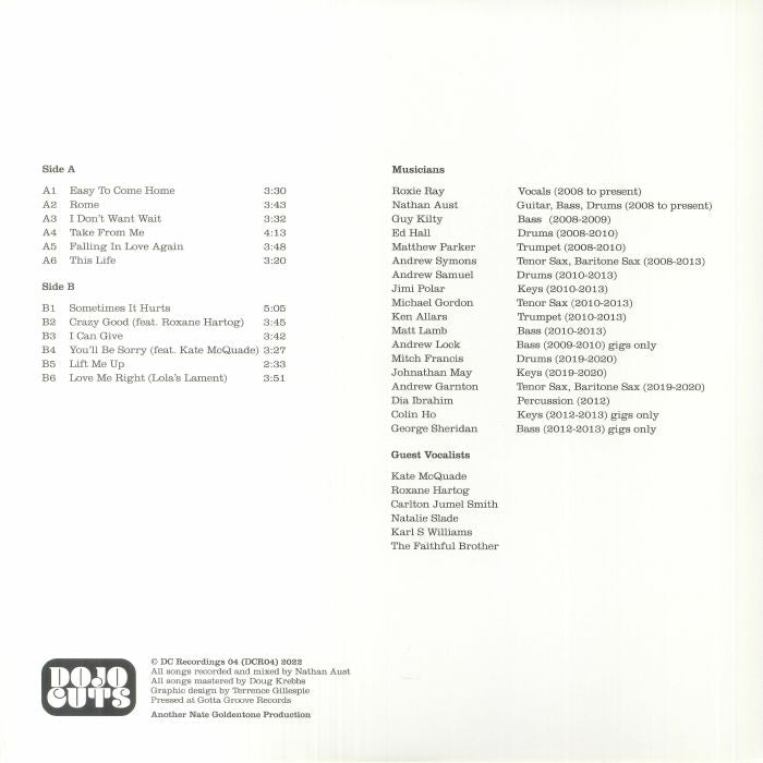 Dojo Cuts – Pieces 2008-2020 (LP, Colemine Records, 2023) Back Cover