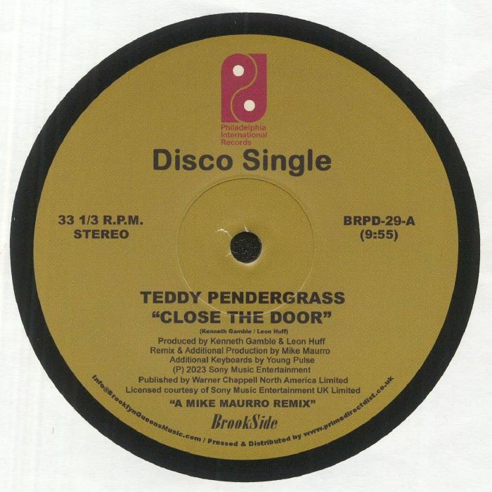 Teddy Pendergrass - Close The Door / Only You (The Mike Maurro Remixes) (12")