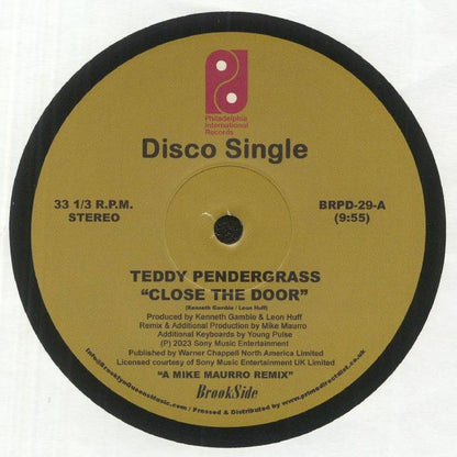 Teddy Pendergrass - Close The Door / Only You (The Mike Maurro Remixes) (12")